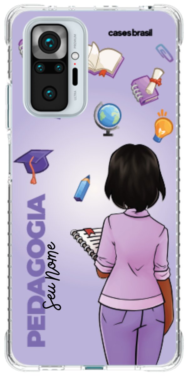 Capinha para celular Pedagogia - Boneca Profissão Com Fundo