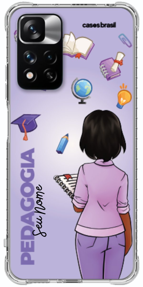 Capinha para celular Pedagogia - Boneca Profissão Com Fundo