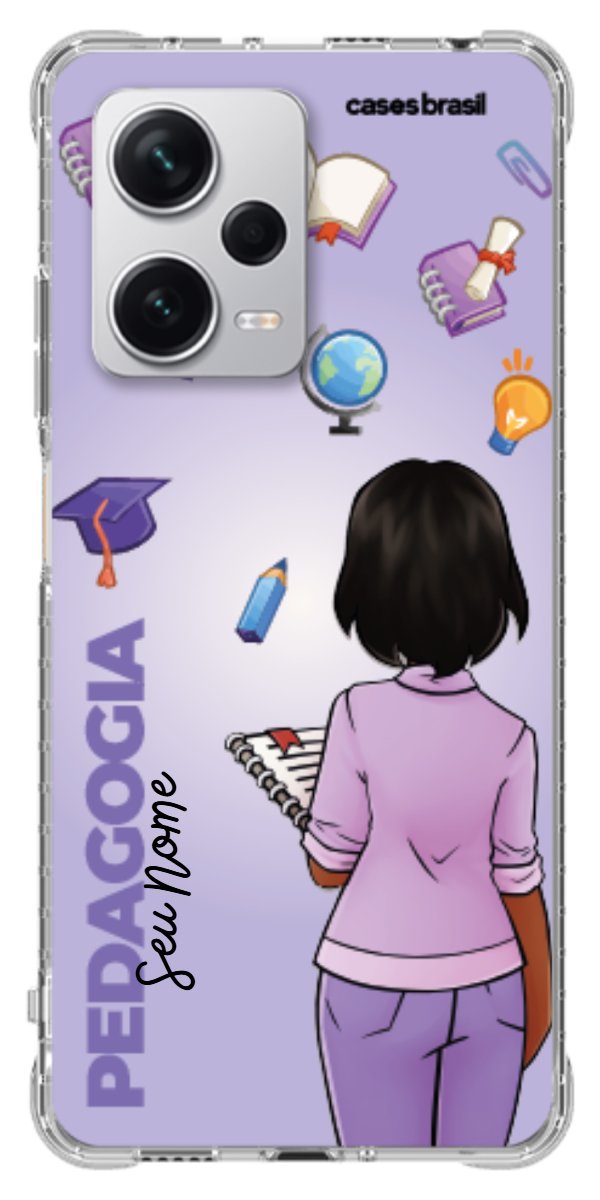 Capinha para celular Pedagogia - Boneca Profissão Com Fundo