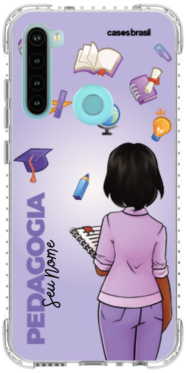 Capinha para celular Pedagogia - Boneca Profissão Com Fundo
