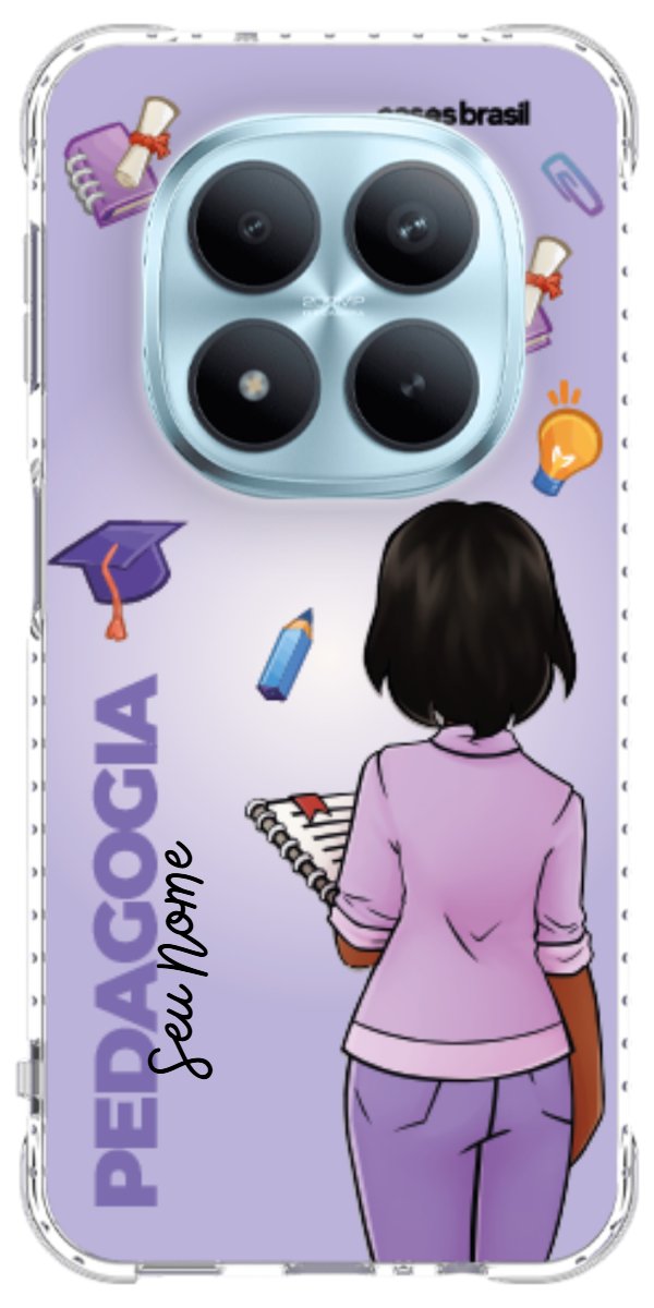Capinha para celular Pedagogia - Boneca Profissão Com Fundo