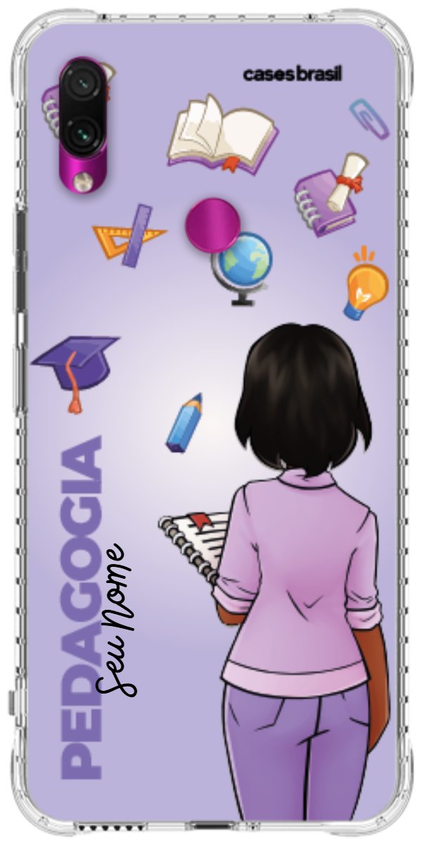 Capinha para celular Pedagogia - Boneca Profissão Com Fundo