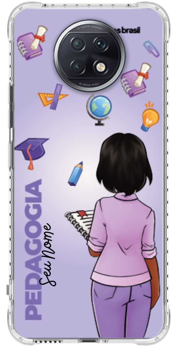 Capinha para celular Pedagogia - Boneca Profissão Com Fundo