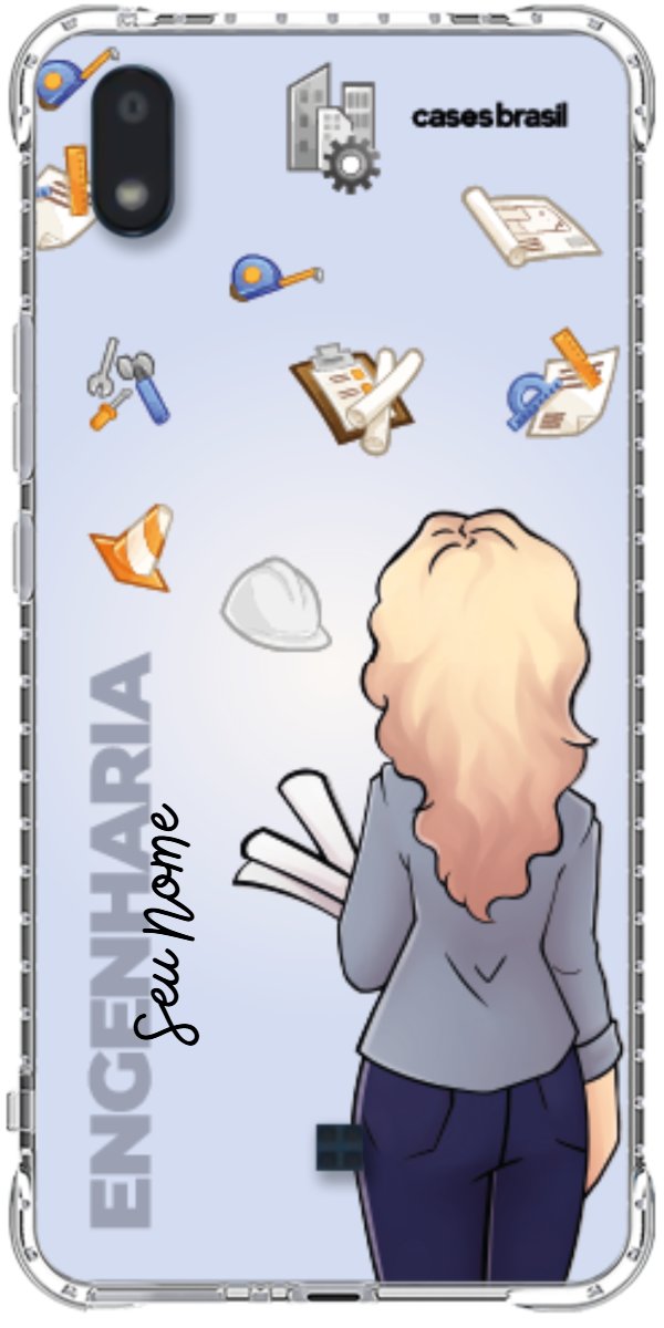 Capinha para Celular Engenharia - Boneca Profissão Com Fundo