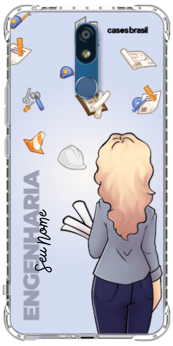 Capinha para Celular Engenharia - Boneca Profissão Com Fundo