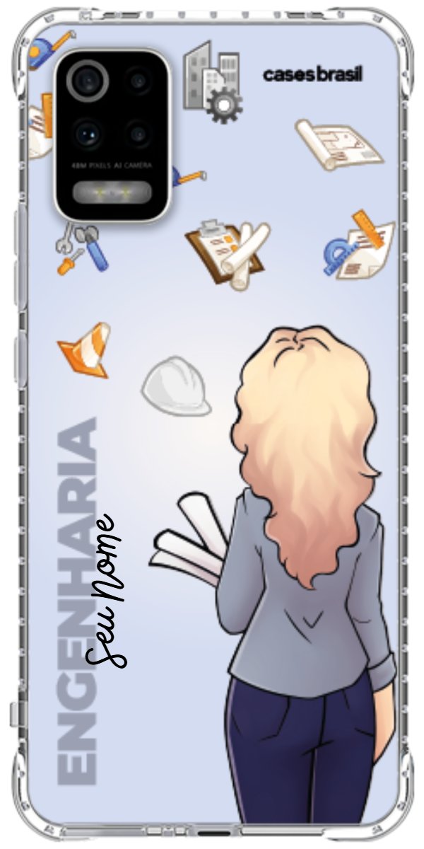 Capinha para Celular Engenharia - Boneca Profissão Com Fundo