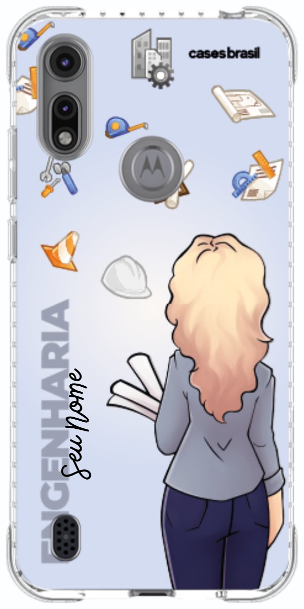 Capinha para Celular Engenharia - Boneca Profissão Com Fundo
