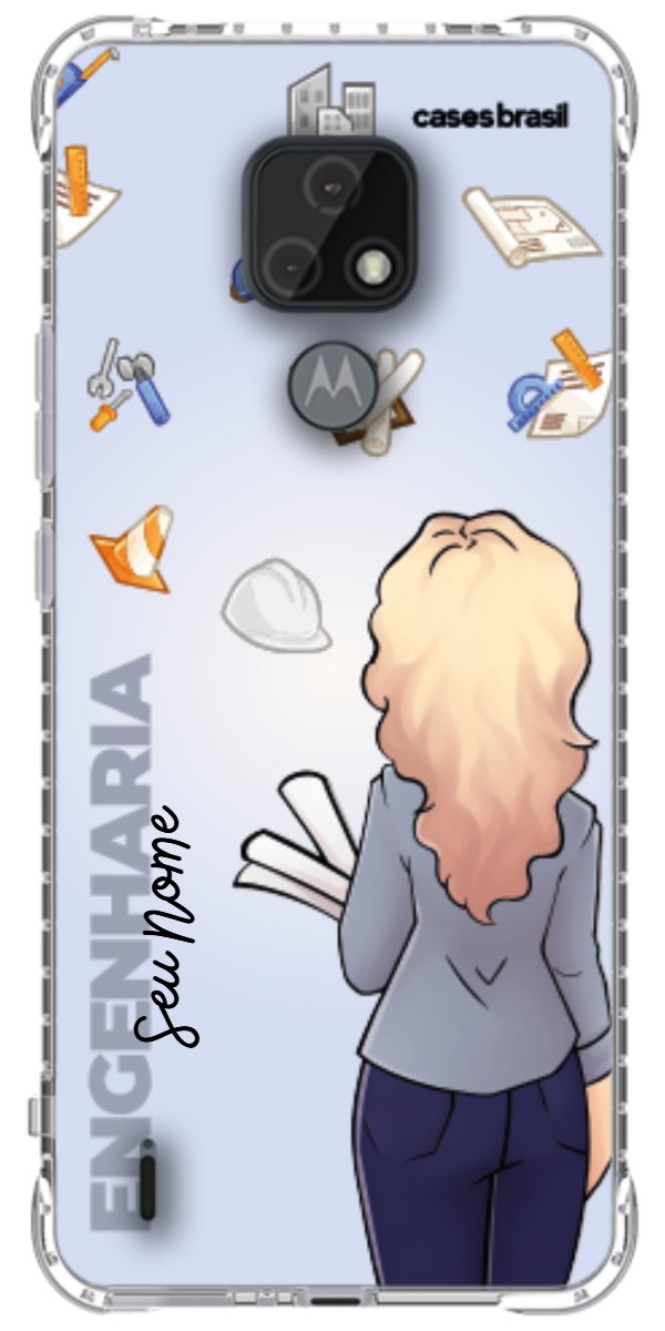 Capinha para Celular Engenharia - Boneca Profissão Com Fundo