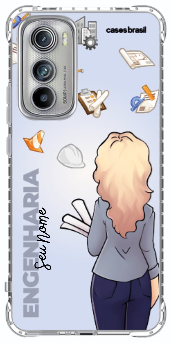 Capinha para Celular Engenharia - Boneca Profissão Com Fundo