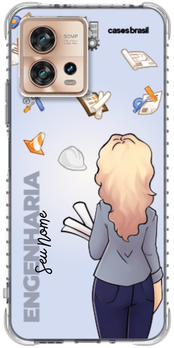 Capinha para Celular Engenharia - Boneca Profissão Com Fundo