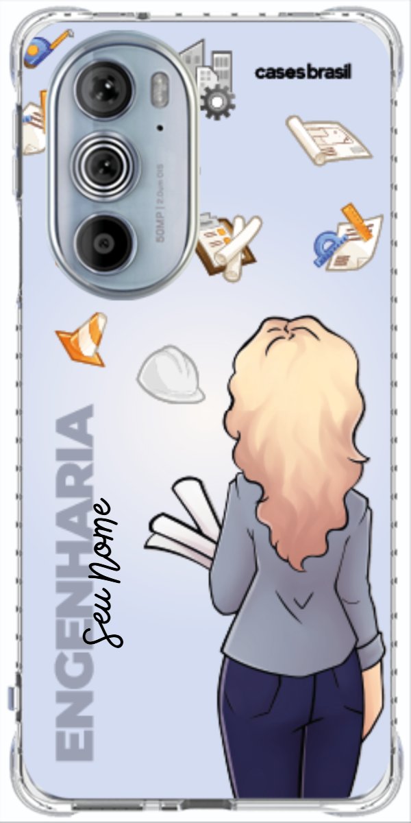 Capinha para Celular Engenharia - Boneca Profissão Com Fundo