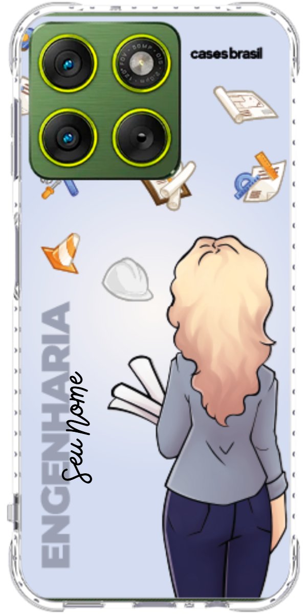 Capinha para Celular Engenharia - Boneca Profissão Com Fundo