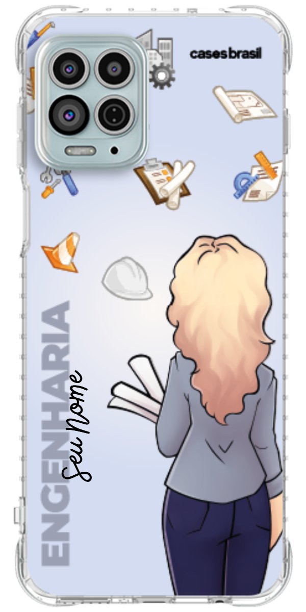 Capinha para Celular Engenharia - Boneca Profissão Com Fundo