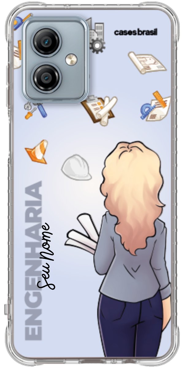 Capinha para Celular Engenharia - Boneca Profissão Com Fundo