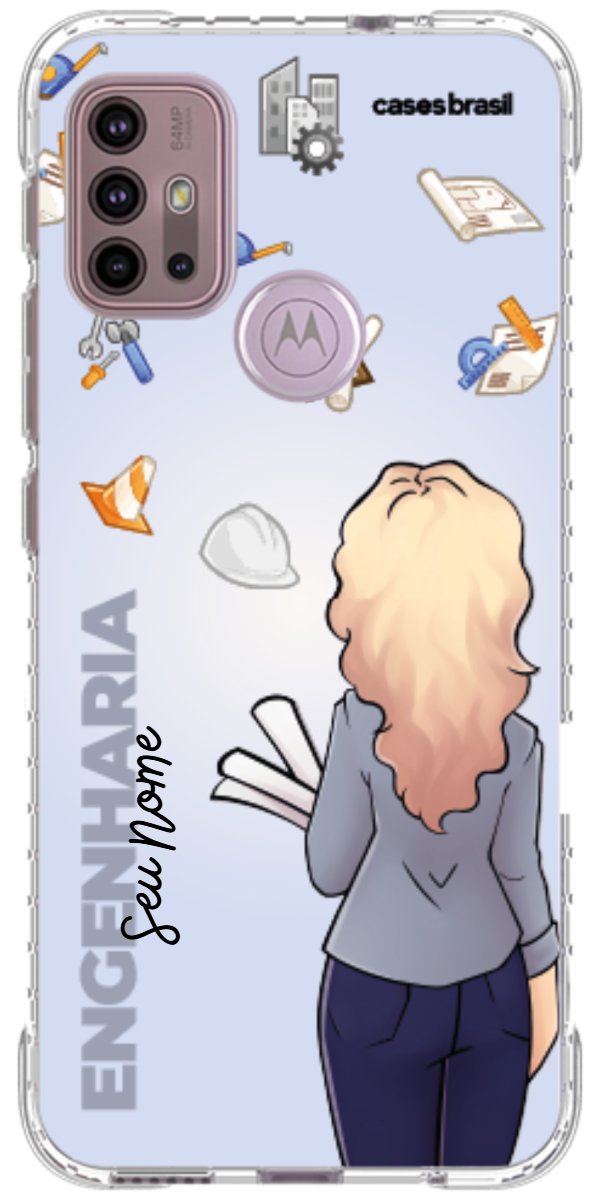 Capinha para Celular Engenharia - Boneca Profissão Com Fundo