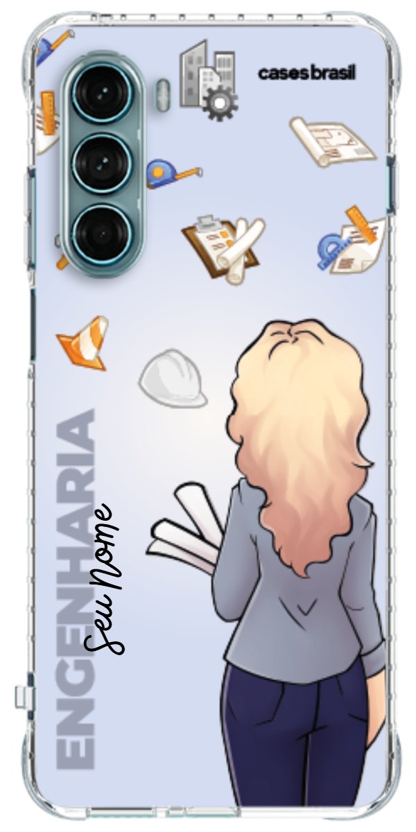 Capinha para Celular Engenharia - Boneca Profissão Com Fundo