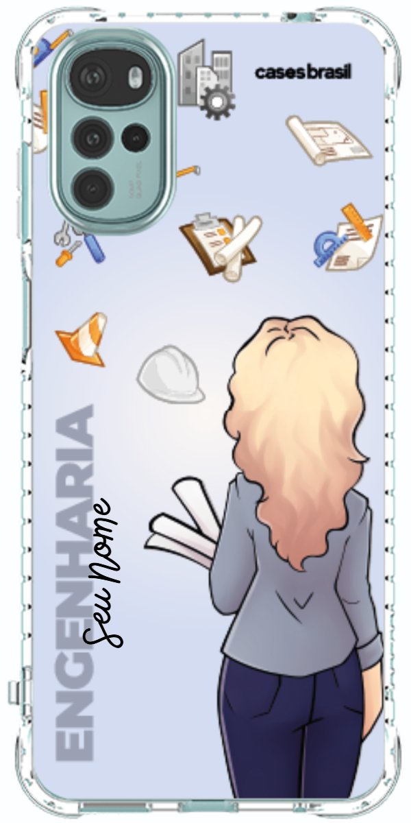 Capinha para Celular Engenharia - Boneca Profissão Com Fundo