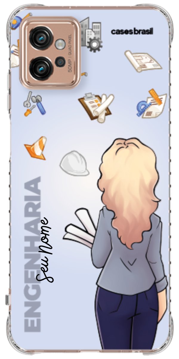 Capinha para Celular Engenharia - Boneca Profissão Com Fundo