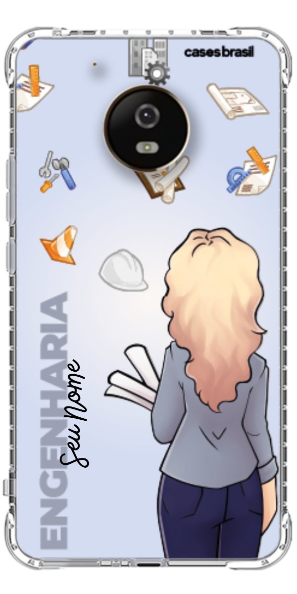 Capinha para Celular Engenharia - Boneca Profissão Com Fundo