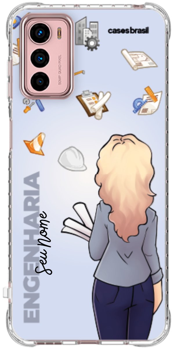 Capinha para Celular Engenharia - Boneca Profissão Com Fundo