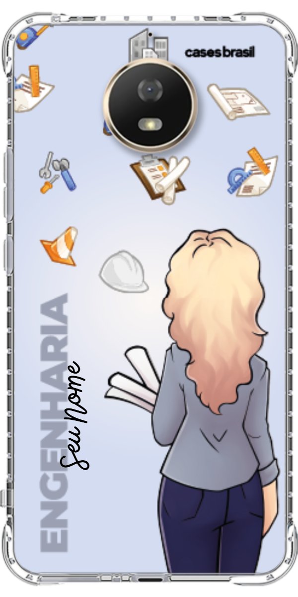 Capinha para Celular Engenharia - Boneca Profissão Com Fundo