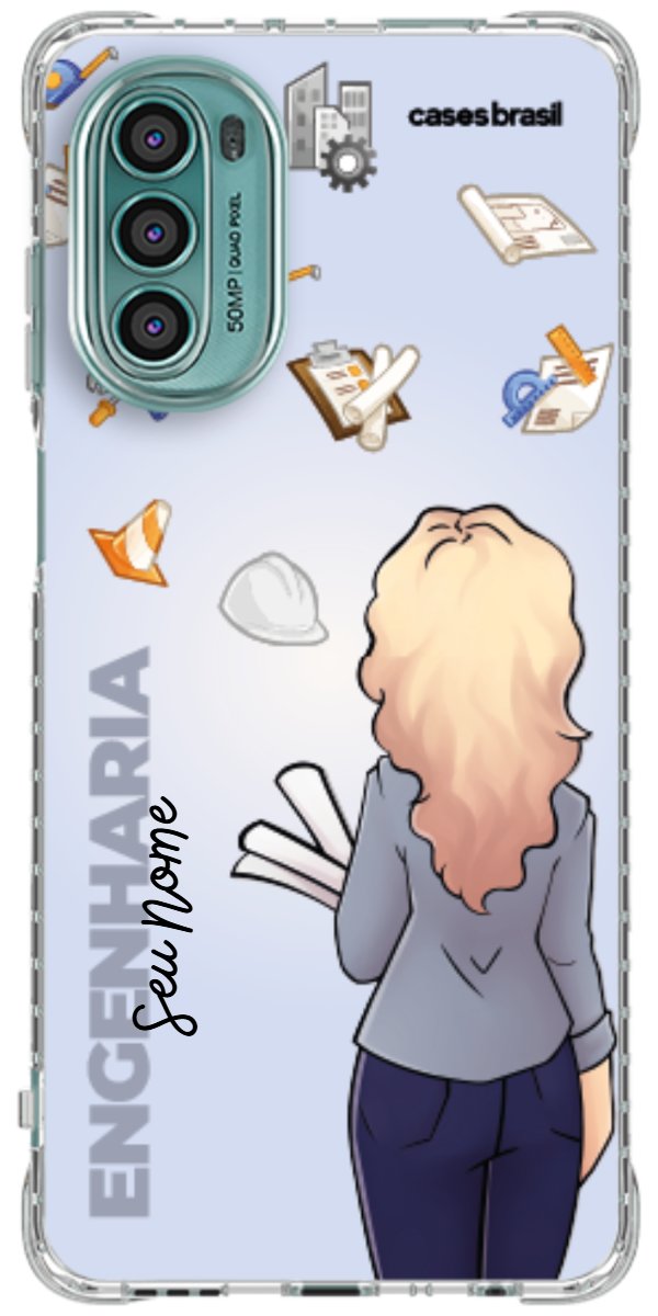 Capinha para Celular Engenharia - Boneca Profissão Com Fundo