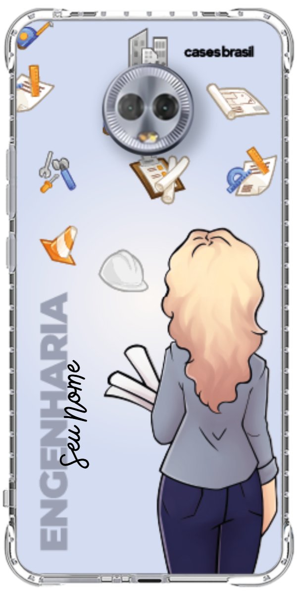 Capinha para Celular Engenharia - Boneca Profissão Com Fundo