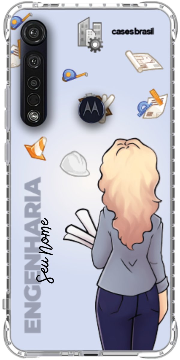 Capinha para Celular Engenharia - Boneca Profissão Com Fundo