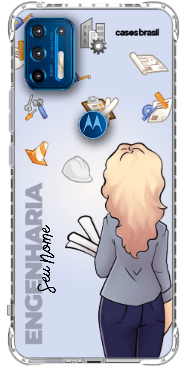 Capinha para Celular Engenharia - Boneca Profissão Com Fundo