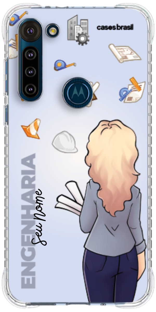 Capinha para Celular Engenharia - Boneca Profissão Com Fundo