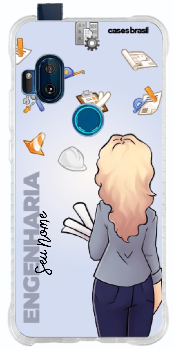 Capinha para Celular Engenharia - Boneca Profissão Com Fundo