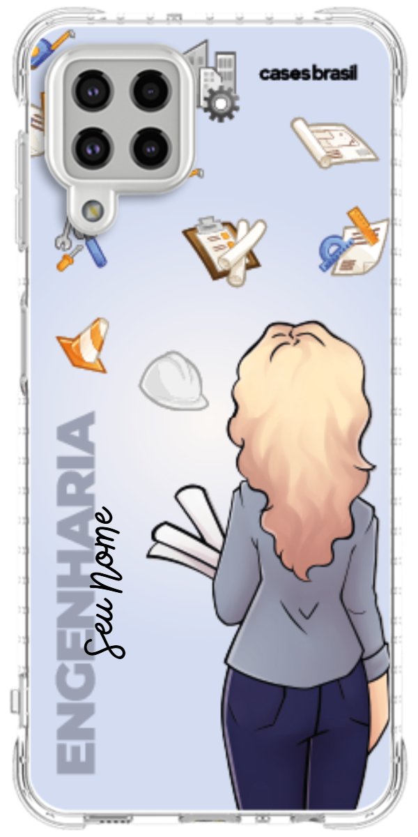 Capinha para Celular Engenharia - Boneca Profissão Com Fundo