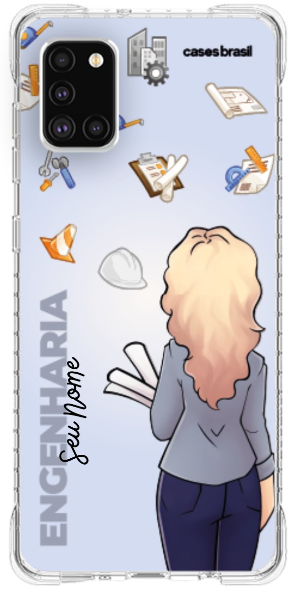 Capinha para Celular Engenharia - Boneca Profissão Com Fundo