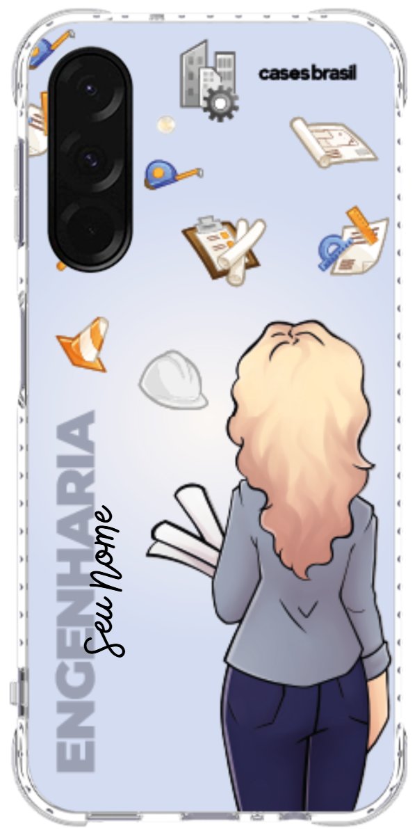 Capinha para Celular Engenharia - Boneca Profissão Com Fundo