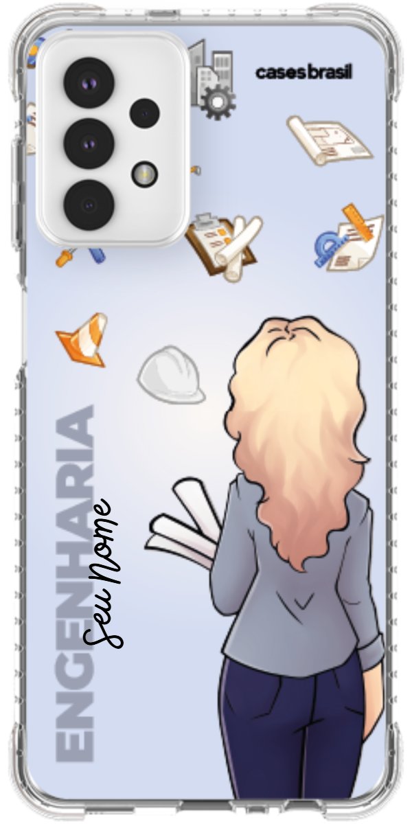Capinha para Celular Engenharia - Boneca Profissão Com Fundo