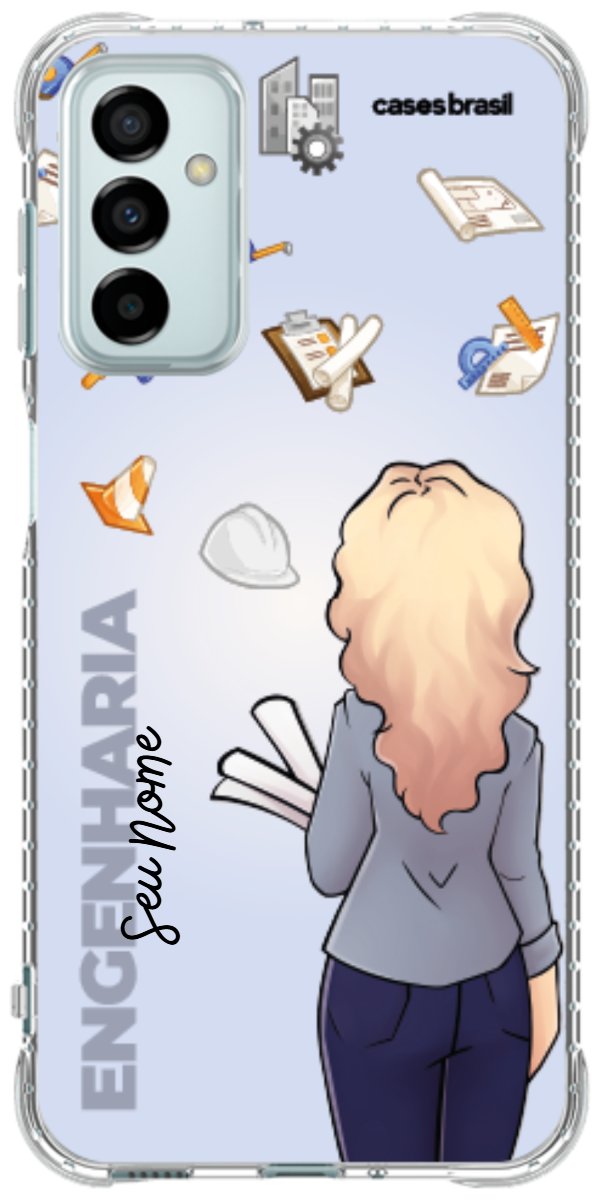 Capinha para Celular Engenharia - Boneca Profissão Com Fundo