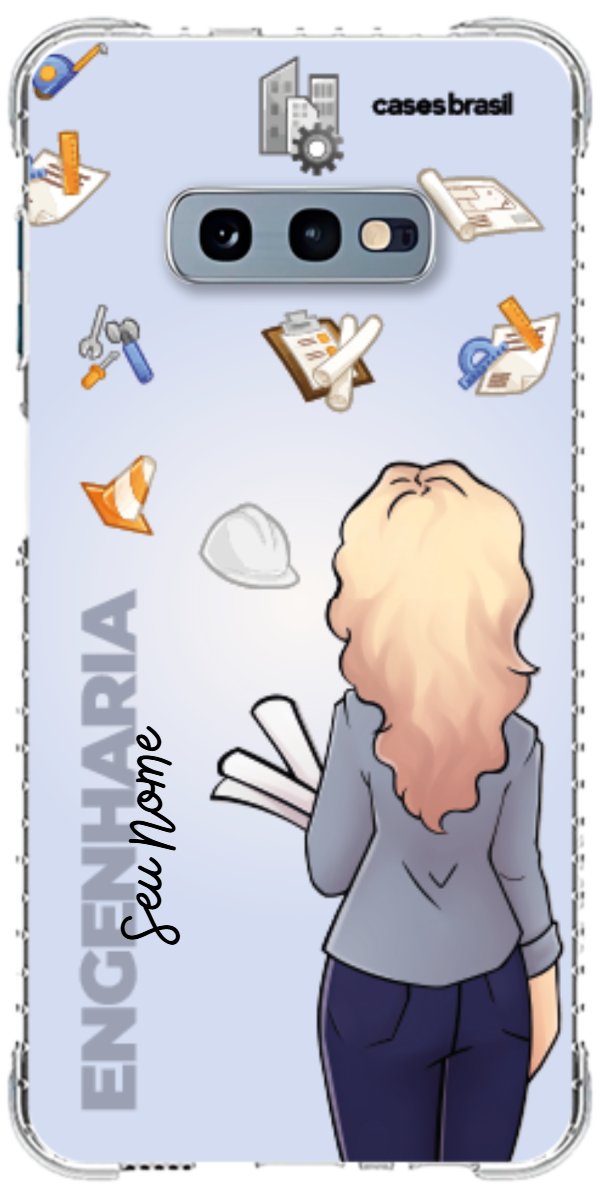 Capinha para Celular Engenharia - Boneca Profissão Com Fundo