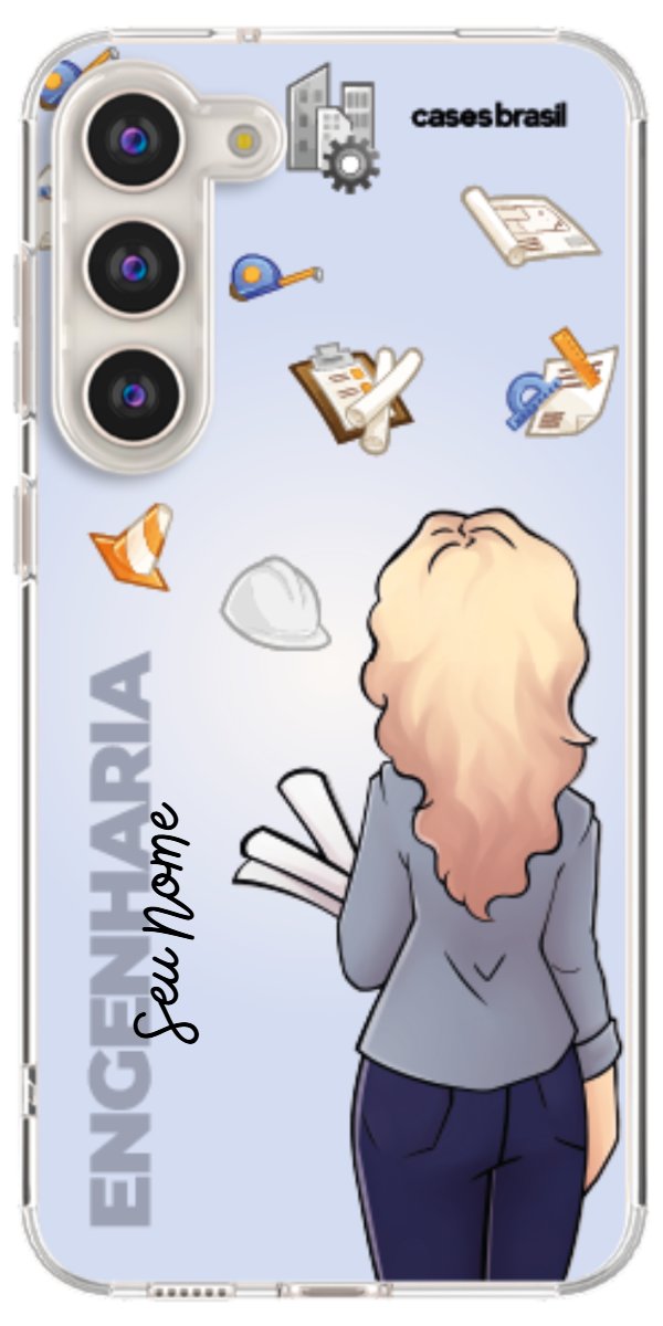 Capinha para Celular Engenharia - Boneca Profissão Com Fundo