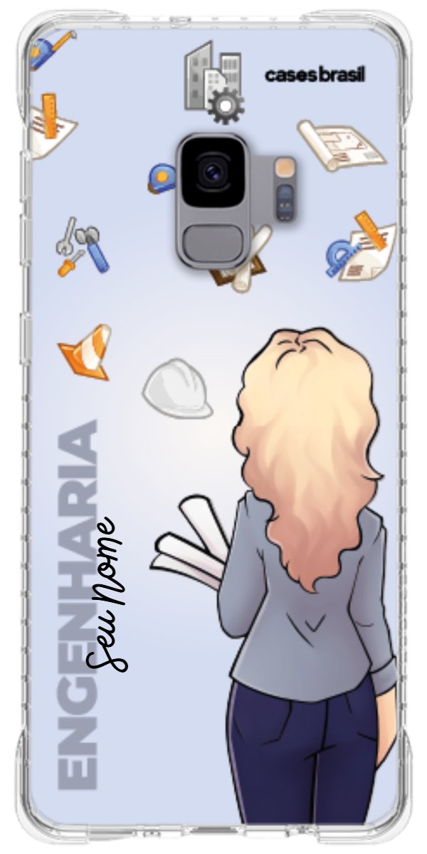 Capinha para Celular Engenharia - Boneca Profissão Com Fundo