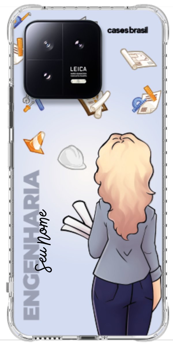 Capinha para Celular Engenharia - Boneca Profissão Com Fundo