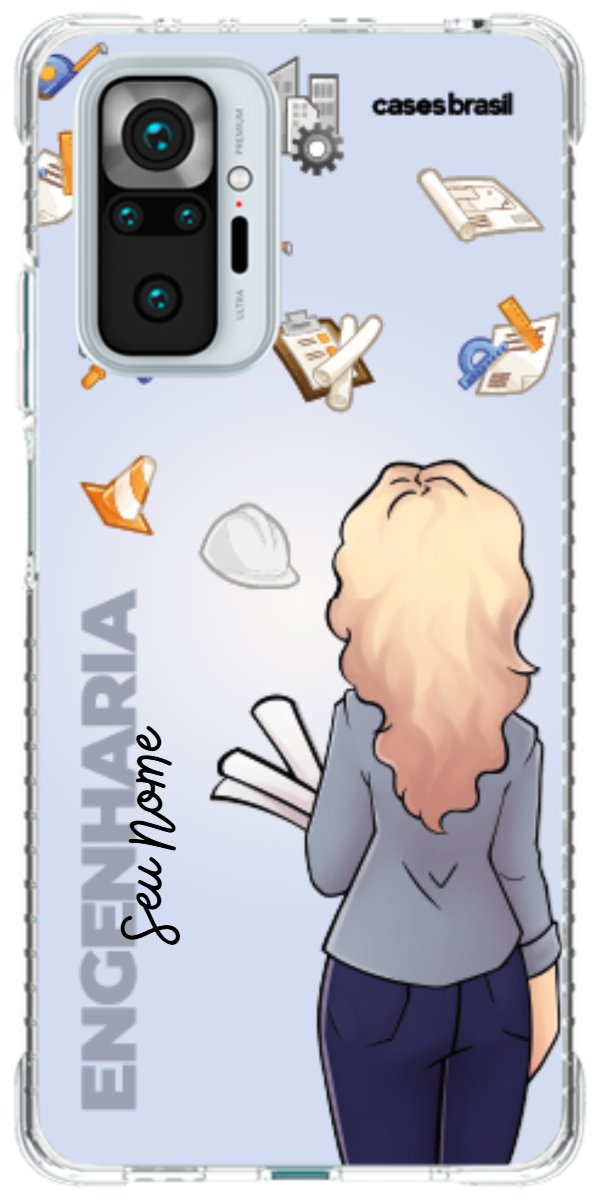 Capinha para Celular Engenharia - Boneca Profissão Com Fundo