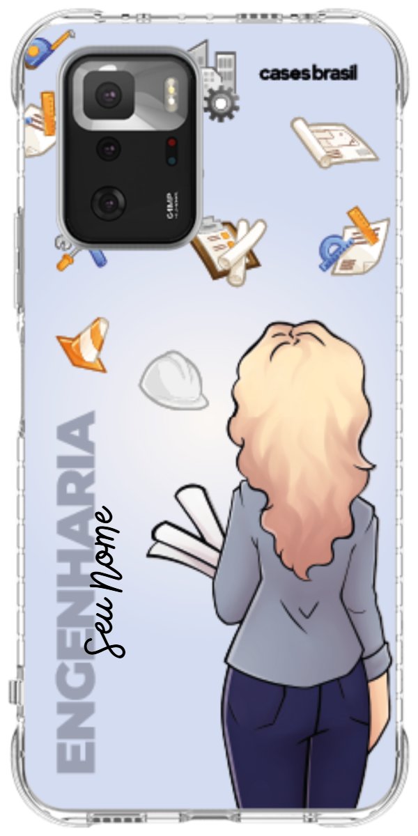 Capinha para Celular Engenharia - Boneca Profissão Com Fundo