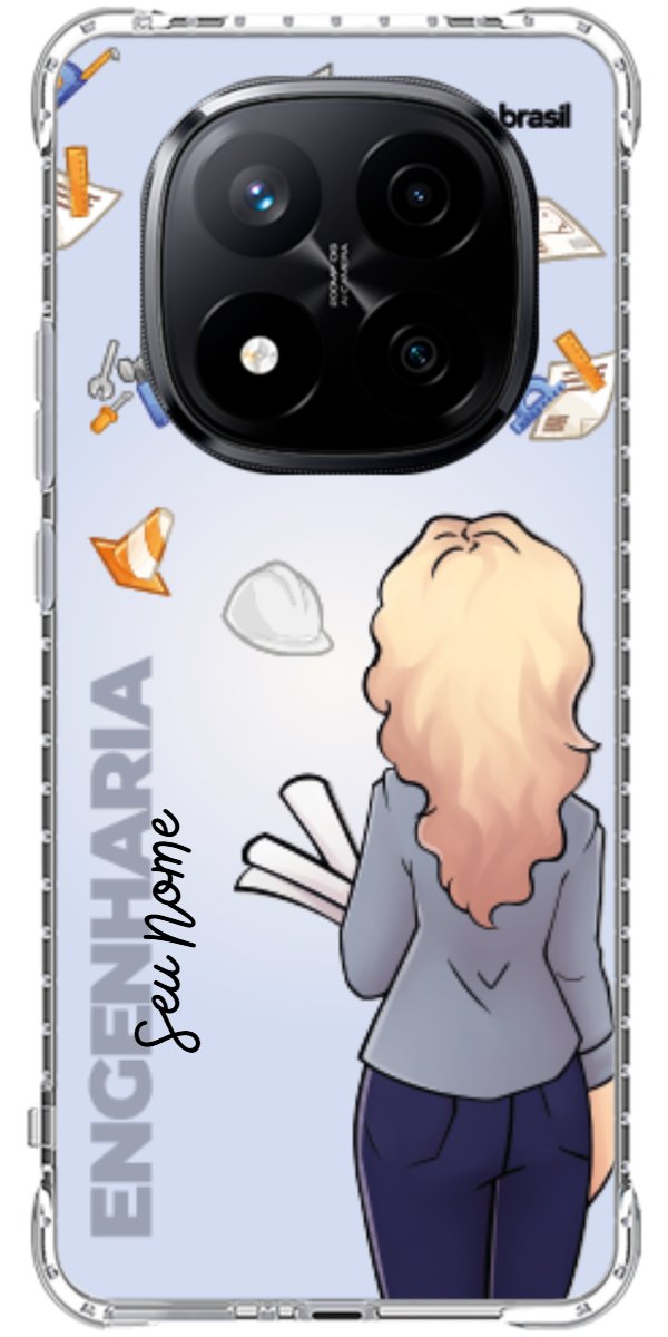 Capinha para Celular Engenharia - Boneca Profissão Com Fundo