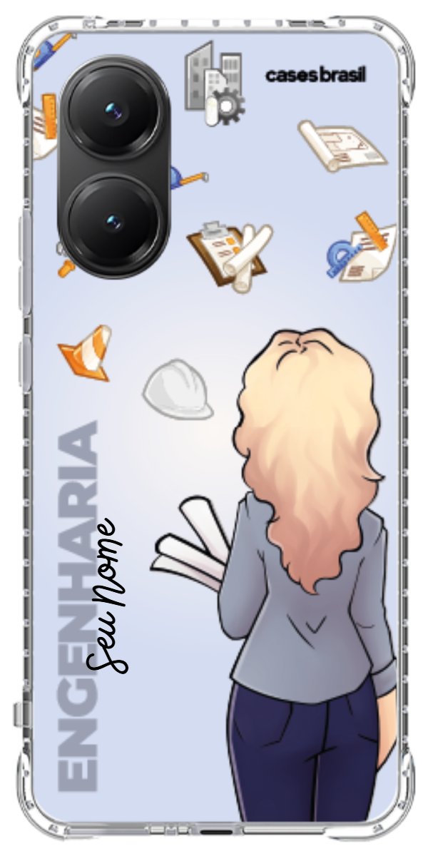 Capinha para Celular Engenharia - Boneca Profissão Com Fundo