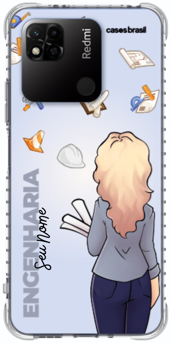 Capinha para Celular Engenharia - Boneca Profissão Com Fundo