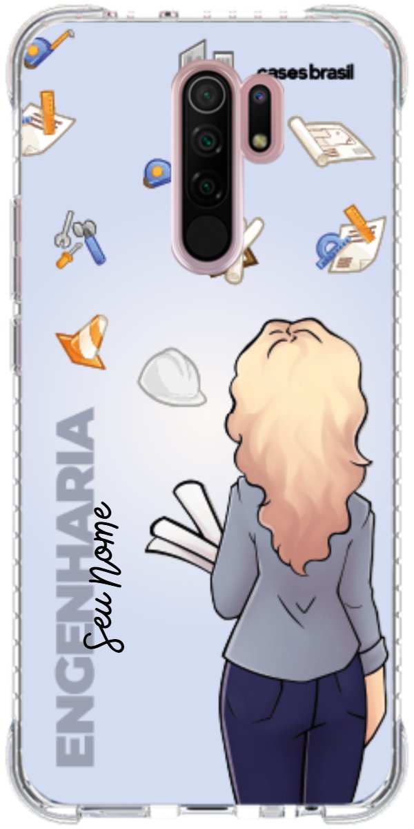 Capinha para Celular Engenharia - Boneca Profissão Com Fundo