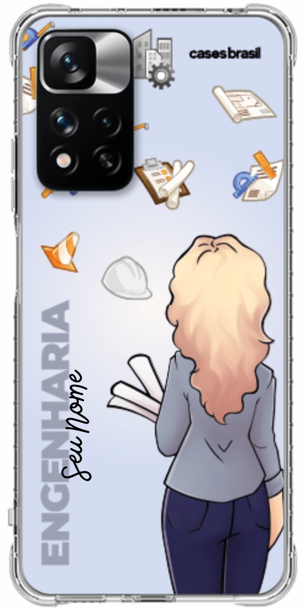 Capinha para Celular Engenharia - Boneca Profissão Com Fundo