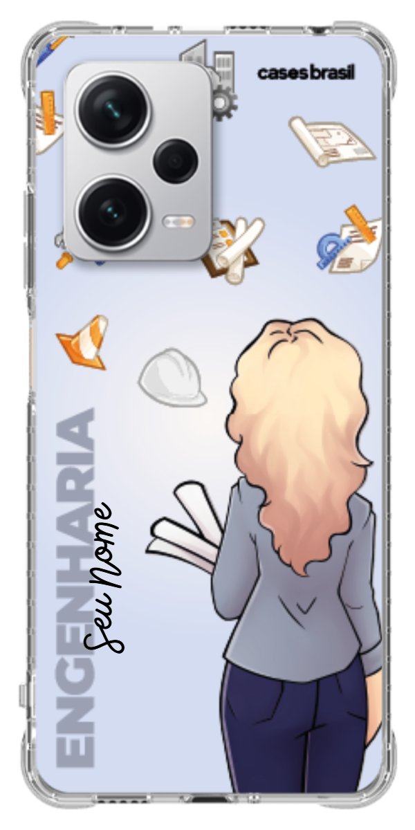 Capinha para Celular Engenharia - Boneca Profissão Com Fundo