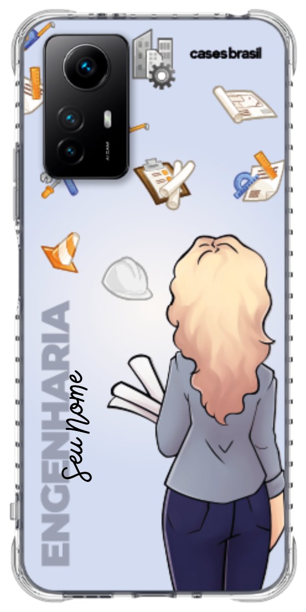 Capinha para Celular Engenharia - Boneca Profissão Com Fundo
