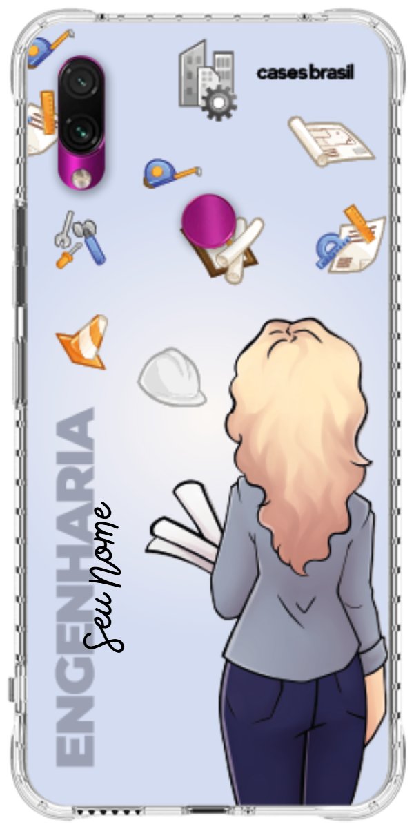 Capinha para Celular Engenharia - Boneca Profissão Com Fundo